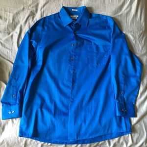 Blue men's dress shirt